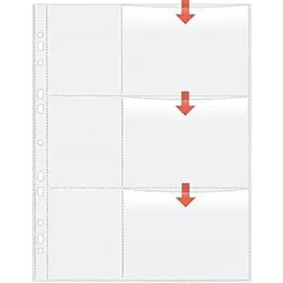 Veloflex 5347200 - Fotohüllen DIN A4, Fotosichthüllen, Sammel-Hüllen, für Fotogröße 9 x 13cm quer, 5 Stück