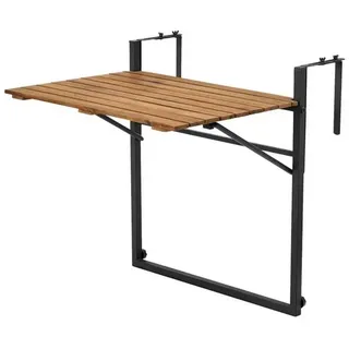QLS Balkontisch Klapptisch Hängetisch Balkonhängetisch Balkon verstellbar klappbar 10805 - Schwarz
