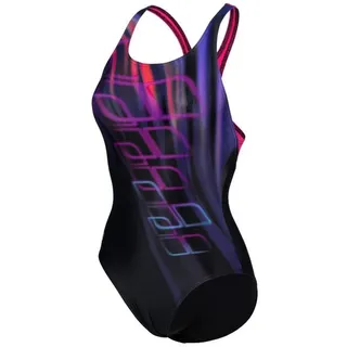 Arena Women's Shading Swimsuit, Black/Freak Rose, 36