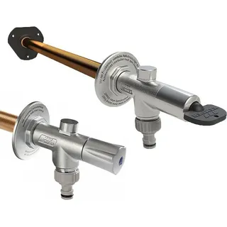 Kemper FROSTI® PLUS Frostsichere Außenarmatur Frosti-Plus KEMPER, DN15 BI. f. Wandstärken 150-415mm - Silber