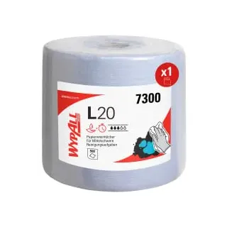 Kimberly-Clark WYPALL L20 Wischtücher Putztücher für Instandhaltungsarbeiten, Jumborolle x 500 Blätter, 1 Rolle