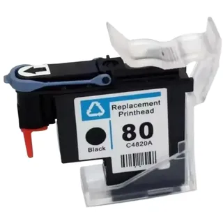 ForgeCore 80 Druckkopf 4X BK C M Y Kompatibel mit Designjet 1050 1055 1055cm 1050c Plus Druckerzubehör für C4820A C4821A C4822A C4823A(1PC - Black)