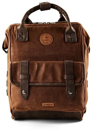 Cabaia Adventurer Waxed Cotton medium Daypack 41 cm Laptopfach  braun
