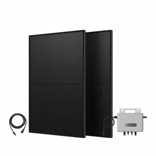 EcoFlow Balkonkraftwerk Set, 890/1000Wp Bifaziale Solarmodule, 800W Wechselrichter