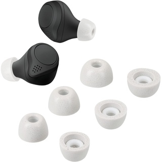 kwmobile 6X Ersatz In Ear Kopfhörer kompatibel mit Jabra Elite 75t /65t / Active - 3 Größen - Polster Ohrstöpsel In-Ear Ohrhörer - Grau