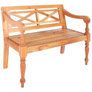 vidaXL Batavia-Sitzbank 98 cm Mahagoni Massivholz Hellbraun