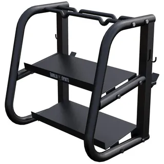 Gorilla Sports GORILLA SPORTS® Hantelständer - Kurzhantel, Langhantel Ablage, Kettlebell Ständer, bis 300 kg schwarz No Size