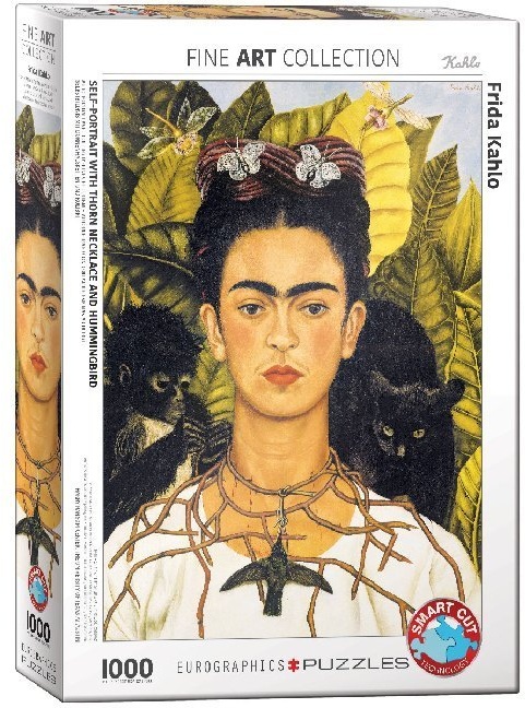 "Selbstportrait mit Dornen-Halskette und Kolibri" von Frida Kahlo