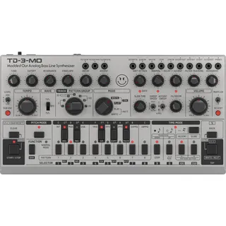 Behringer TD-3-MO-SR Syntezator analogowy linii basowych, Synthesizer Silber