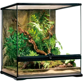 Exo Terra Terrarium aus Glas, mit einzigartiger Front Belüftung, 60 x 45 x 60cm, Schwarz