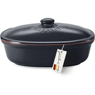 RÖMERTOPF Vorratsdose Brottopf oval MEDI 2,3 Liter - Keramik Brotkasten, Keramik, (Set), aus Naturton schwarz