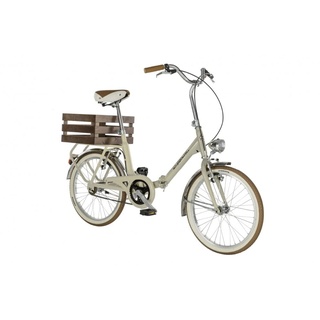 Alpina Bike Unisex-Adult Camping Klappfahrrad, Creme, 20"