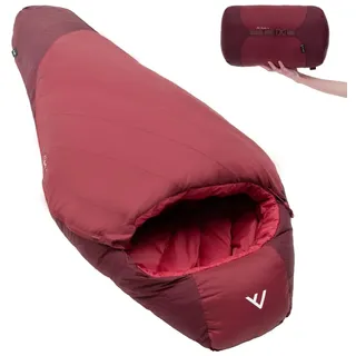 Qeedo Fluffy -5 Daunen Schlafsack Winter Komfort -5°C) – L 195 cm,