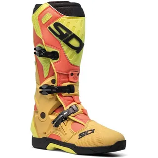 Sidi Crossair, Stiefel - Gold/Hellrot/Neon-Gelb - 47 EU