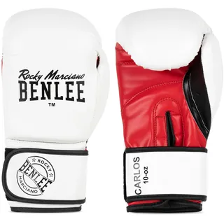 BENLEE Rocky Marciano Unisex Trælim Boxhandschuhe, White/Black/Red, 14 oz