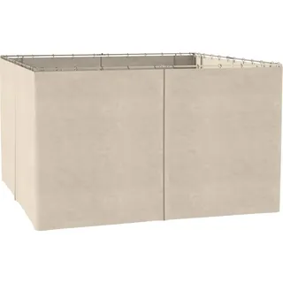 Outsunny Seitenwände für 3x4 m Pavillon 4 Stück Beige 3 x 4 m