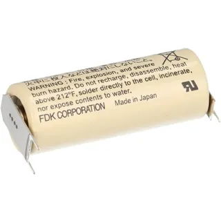 Akkuman.de Akkutechnik vom Fachmann FDK Lithium 3V Batterie CR 17450 SE-FT1 A - Zelle Print 2/1 ++/-