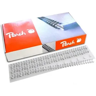 Peach Drahtbinderücken Easy Wire - 3:1 - 34 Ringe - A4 100 Stück - 8mm silber