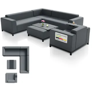 Juskys Sorano Lounge- Set 8-tlg.  Anthrazit