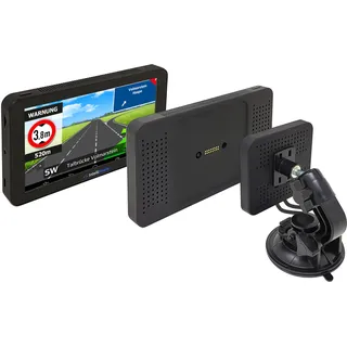 Car Guard Systems CARGUARD IntelliRoute CA8040 PRO Navigationssystem mit aktiver Magnethalterung, WLAN-Updates, Rückfahrkamera-IN, Campingplätzen, Stellplätzen, Livestauwarner