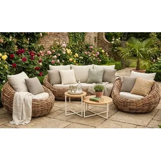 Apple Bee Cocoon-Condor Lounge-Set 4 Boucle cream ca. 496x260cm