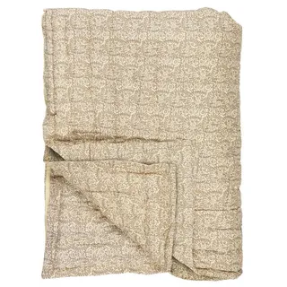Ib Laursen Tagesdecke Laursen - Decke Quilt Tagesdecke Überwurf 170x130cm Muster Beige