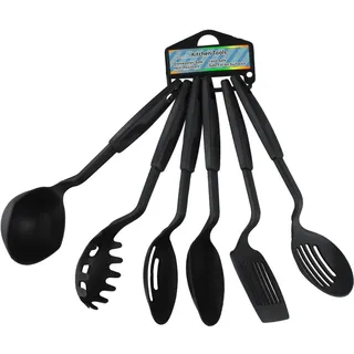 LatoYard 6-teiliges Küchenutensilien-Set, hitzebeständig, Nylon, Kochutensilien zum Backen, Braten, mit Loch zum Aufhängen von Kochgeschirr