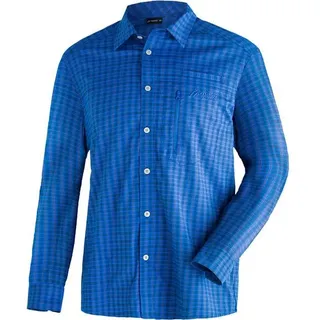 MAIER SPORTS Herren Hemd Mats L/S He-Hemd 1/1 Arm, blue / brown check, 58