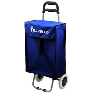 COFI 1453 45 L Einkauf Trolley Einkaufswagen Shopping Trolley Tasche Aluminium Stabil Blau