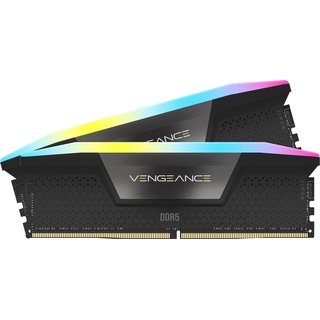 CORSAIR Vengeance RGB DDR5 RAM 32GB (2x16GB) 6000MHz CL28 Intel XMP iCUE-Kompatibler Computerspeicher – Schwarz (CMH32GX5M2B6000C28)