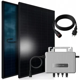 800W inkl. Eco Flow Wechselrichter + 2 x 460W Solarpanels