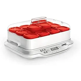 SEB Multi Délices, Express Joghurtbereiter 12 Gläser 140 ml, BPA-frei, 5 automatische Programme, Express-Programm, hergestellt in Frankreich YG661500
