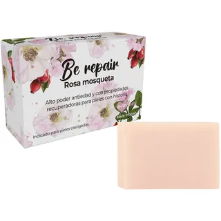 E-NN Love Vegane Naturseife, Be Repair, Hagebuttenrose, 97% natürlichen Ursprungs mit hoher Regenerations- und Anti-Aging-Kraft, 100 g, hergestellt in Spanien, Gesichts- und Körperreiniger