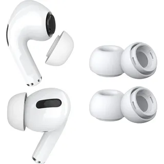 MMobiel 2 Paar Ersatz-Ohrstöpsel für AirPods Pro & Silikon Ohrstöpsel Spitzen M - Weiß