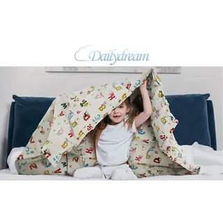 DAILYDREAM Gewichtsdecke aus 100% Baumwolle, 2,3Kg, 90x120cm, Motiv Wald
