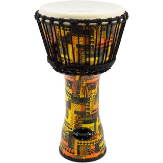 World Rhythm MDJ002-OR Djembe-Trommel, Ziegenleder, PVC, 25 cm, Orange