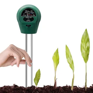 Feuchtigkeitsmessgerät Pflanzen, Rasen Ph Wert Tester, Boden-pH-Meter, Bodentester Feuchtigkeit, 3-in-1-Bodentest-Kits Für Licht, PH-Wert, Feuchtigkeit, Messgerät Für Garten, Bauernhof, Outdoor
