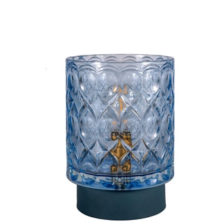 Pauleen Chic Glamour Timer Batterie Ice blue Tischlampe