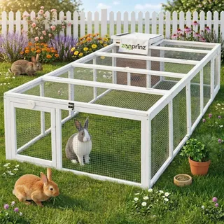 zooprinz Freigehege Comfort XL 218 x 46,5 x 100 cm Weiß