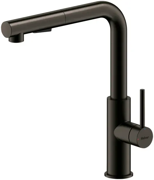 Naber 5025045 Namor 4 Einhandmischer mit seitlichem Hebel und L-Auszugsauslau...