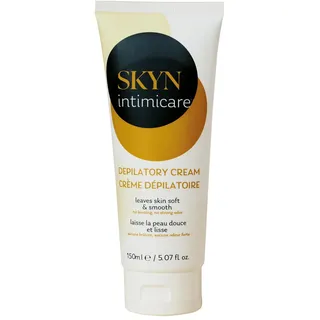 SKYN Intimicare: Intime Enthaarungscreme (150 ml) für Frauen und Männer/geruchlos, wirkt schnell auf alle Arten von Schamhaare (feines bis dickes Haar)