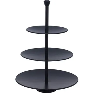 Excellent Houseware Etagere 3 Ebenen - Schwarz Metall