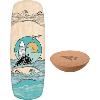 F2 Set Balance Board Pill 86x30cm mit Kork Halbkugel braun NO SIZE