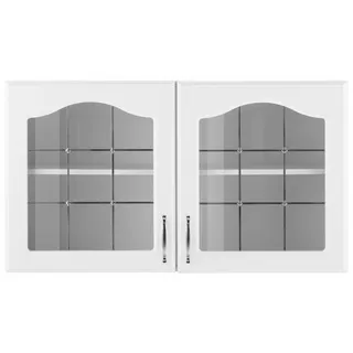 WIHO KÜCHEN Glashängeschrank »Linz«, 100 cm breit, mit 2 Glastüren weiß