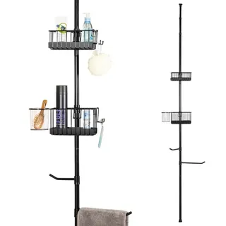 bremermann Teleskop-Badregalmax. 290 cm schwarz | Gr.: onesize