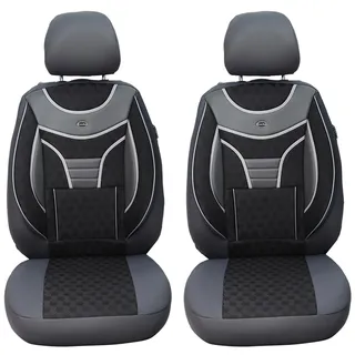 BREMER SITZBEZÜGE Maß Auto Schonbezüge kompatibel mit Nissan Townstar Fahrer & Beifahrer Set ab 2021 / Auto Sitzbezüge Schonbezug Set Autositzbezüge 2er Pack in Grau