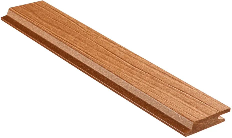 18x70 mm NATURinFORM WPC Fassadenprofil, "Die Gestaltende Exklusiv small", Bernsteinbraun, einseitig geprägt, matt, Deckmaß: 66mm