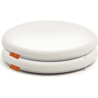 DYNMC you Sitzkissen Stuhl 40x40 cm im 2er Set – Sitzkissen Outdoor mit Memory Foam -Sitzkissen für Indoor & Outdoor Nutzung – Mittelhart H3 Sitzpolster Gartenstuhl Balkon Terrasse (Beige, Rund 2 Pack)