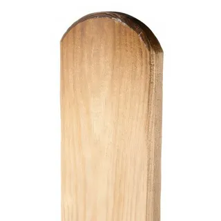 Zaunlatte 2 x 9 x 100 cm – aus Holz (Kiefer / Fichte), grün druckimprägniert, halbrund, witterungsbeständig, ideal für Gartenzäune & Reparaturen