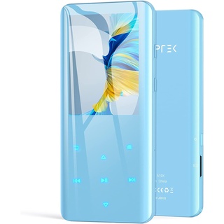 AGPTEK 32GB MP3 Player Bluetooth 5.0 with 2.4 Inch TFT Colour Screen, HiFi Music Player with Speaker, Touch Buttons, FM Radio, E-Book, Recording, Sleep Timer, Support up to 128 GB (Blau)